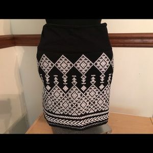 H&M black embellished mini skirt